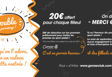 Création graphique d'affiche "double ton parrainage"